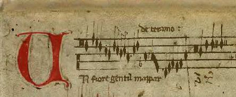 Der Anfang der Melodie „Un Fior Gentil“ …